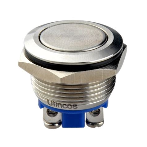 Ulincos Momentary Push Button Switch U19A1 1NO SPST Silver Stainless