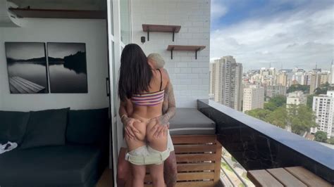 Crazy Fuck On The Balcony With The Brunette From S O Paulo Xxx Mobile Porno Videos