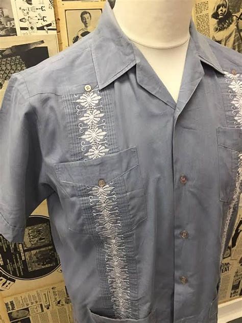 Vintage 1950s Mens Guayabera Shirt By Romani Cuban Rockabilly