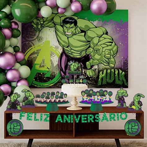 Painel de TNT INCRÍVEL HULK VINGADORES MARVEL Estampado 1 40 x 1