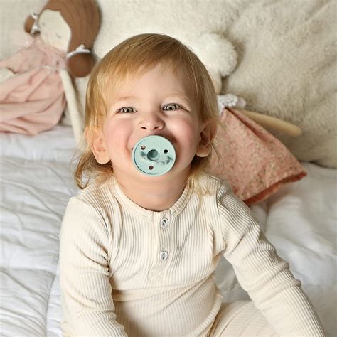 Silicone Baby Soother Pacifiers Set of 2 | BPA Free | Denim/Sky Color