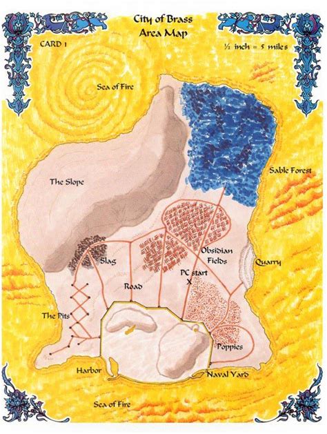 City Of Brass Elemental Plane Of Fire Map Cosmology Dungeons Dragons