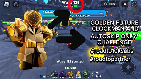 Only Golden Future Large Clockman Challenge Toilet Tower Defense Roadto10ksubs Youtube