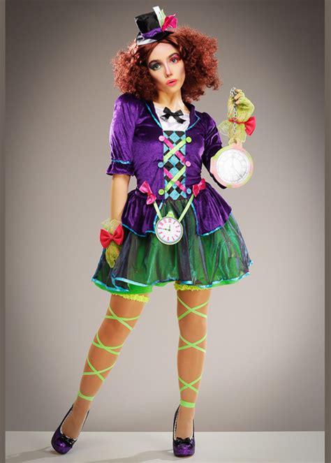 Womens Gothic Purple Miss Mad Hatter Costume Mad Hatter Costume