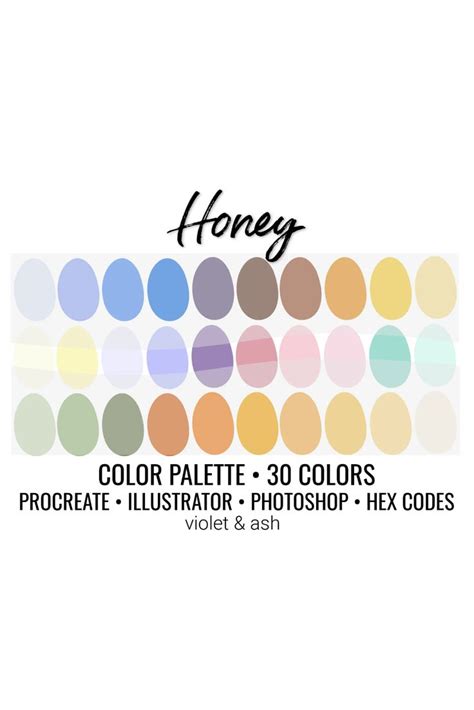 Honey Procreate Palette Color Chart Neutral Procreate Ipad Procreate