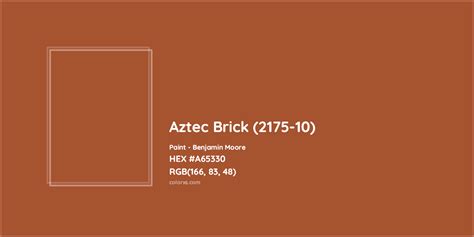 Benjamin Moore Aztec Brick (2175-10) Paint color codes, similar paints ...