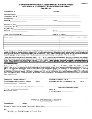 Fillable Online Dnrc Mt Form Montana Department Of Natural Resources