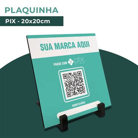 Placa Personalizada Em MDF 20x20cm Para Pagamento Shopee Brasil