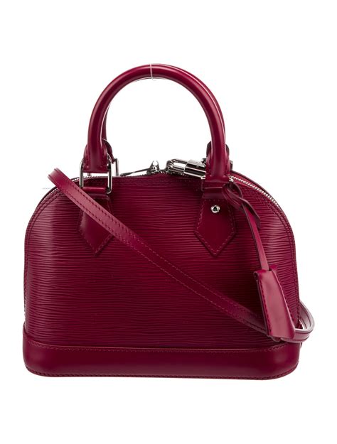 Louis Vuitton Epi Leather Alma Bb Burgundy Handle Bags Handbags Lou858807 The Realreal