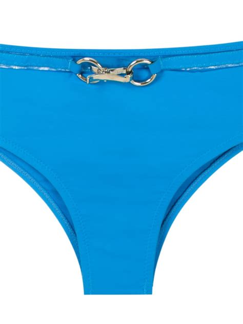 Amir Slama Metallic Embellishment Bikini Set Blue FARFETCH