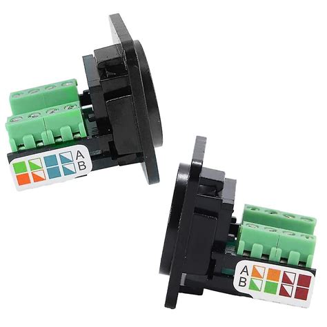 5PCS RJ45 Adaptateur de borne à vis femelle à montage sur panneau D