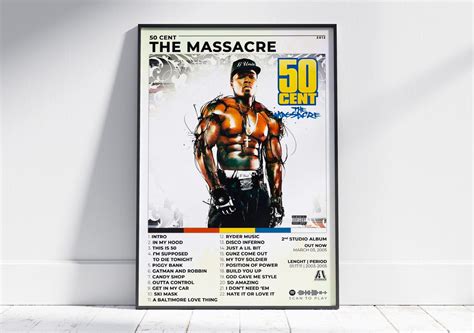 50 Cent Album Poster Poster Cover Album the Massacre 50 Cent - Etsy