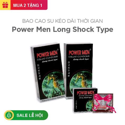 Combo H P Bao Cao Su Power Men Long Shock Type En C I T Ng