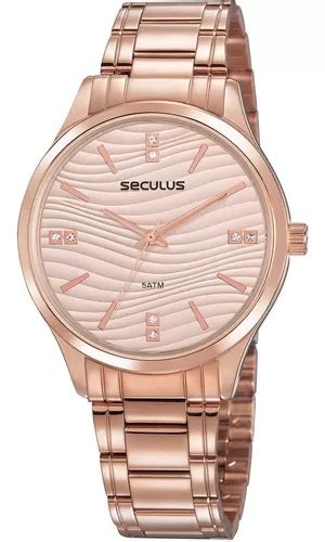 Reloj De Rosas Impermeable De Lujo Original Seculus Para Mujer