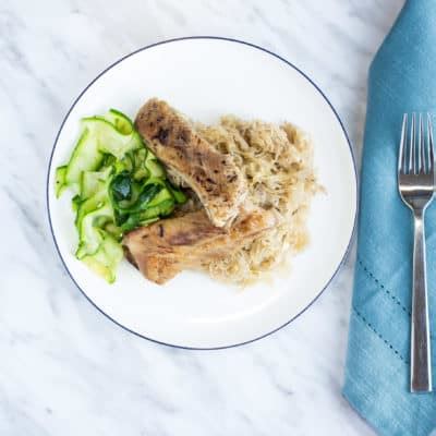 Slow Cooker Ribs and Sauerkraut - Keto Cooking Wins