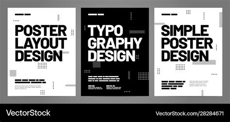 Simple template design with typography for poster Vector Image