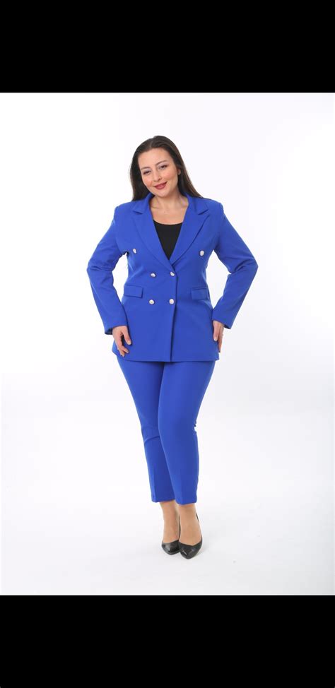 Plavi Sako I Pantalone Plus Size Lavica