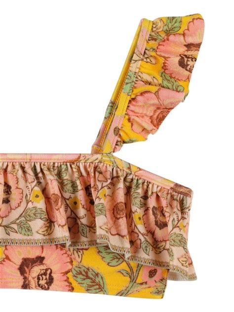 Lycra Bikini W Ruffles Zimmermann Girls Luisaviaroma