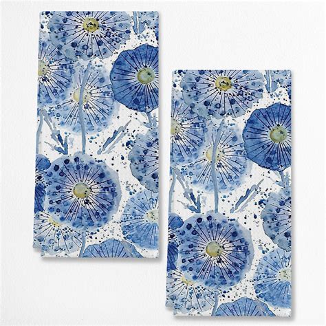 Amazon Anydesign Vintage Floral Kitchen Towel X Inch Blue