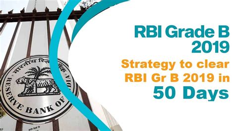 How To Prepare For Rbi Grade B In Days Strategy Phase