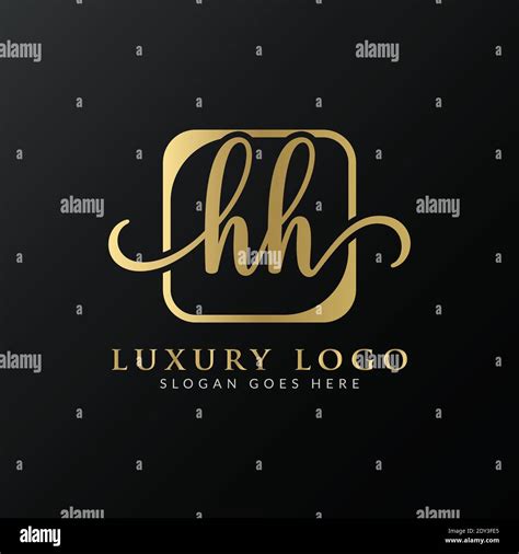 Hh Logo Design Vector Template Initial Luxury Letter Hh Vector