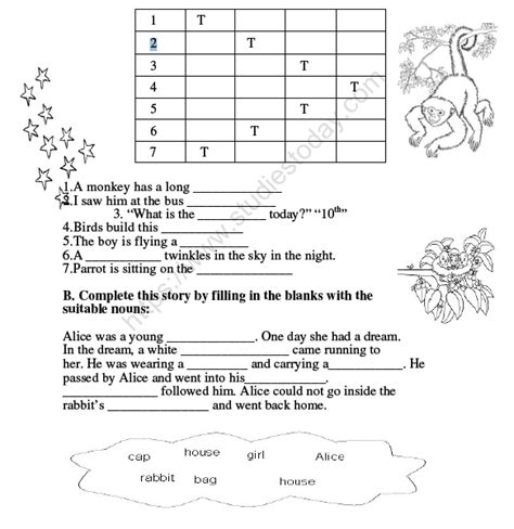 Words Worksheet For Class 2