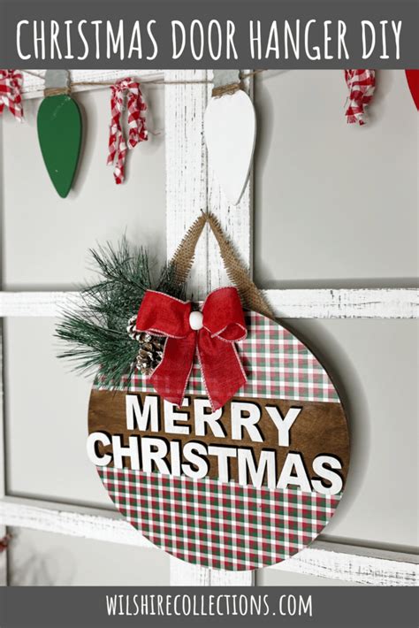 Diy Christmas Door Hanger Wilshire Collections