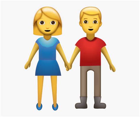 Download Man And Woman Holding Hands Iphone Emoji Icon - Holding Hands ...