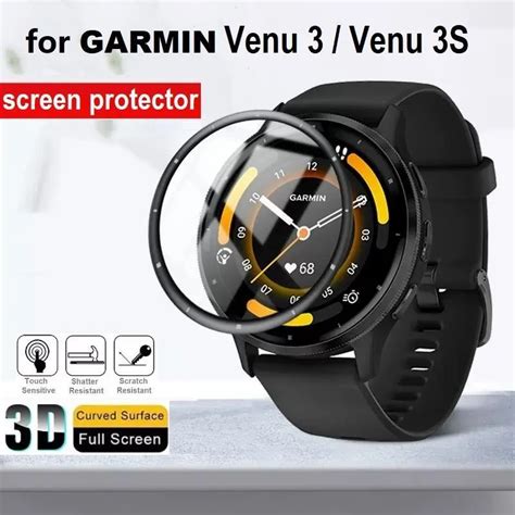 3PCS 3D Curved Edge Screen Protector For Garmin Venu 3 Venu 3S