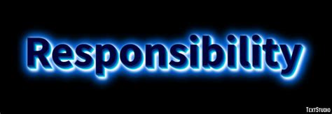 Responsibility 3d With Blue Glow Text Effect Generator