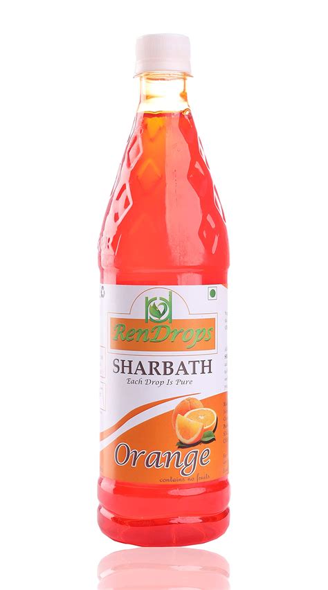 Buy Rendrops™ Orange Sharbath Mix With Water Soda Orange Fruit