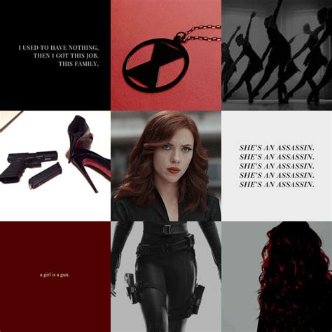 Black Widownatasha Romanoff Aesthetic Marvel