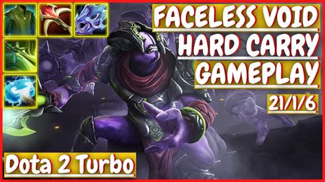 Faceless Void 21 1 6 HARD CARRY Gameplay DOTA 2 Turbo 7 32 YouTube