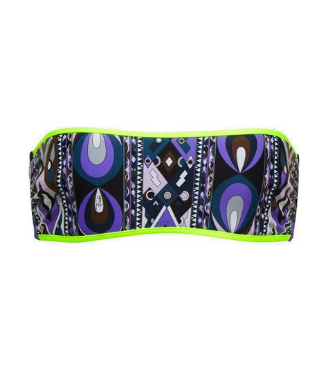Pucci Printed Bandeau Bikini Top Emilio Pucci