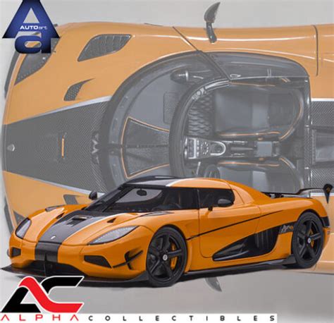 Autoart Koenigsegg Agera Rs Cone Orange Carbon Supercar Ebay