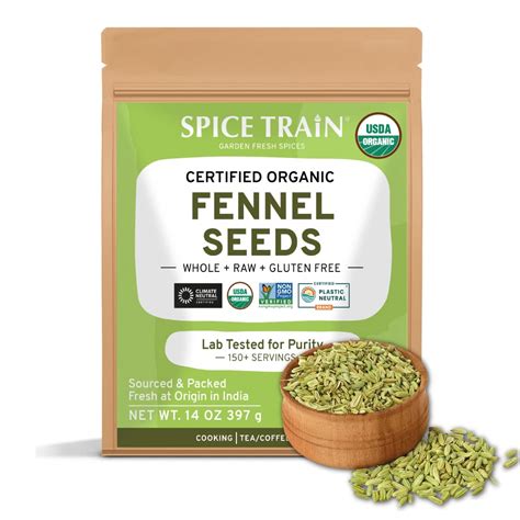 Organic Fennel Seeds 397g 14oz From Rajasthan India USDA Certified