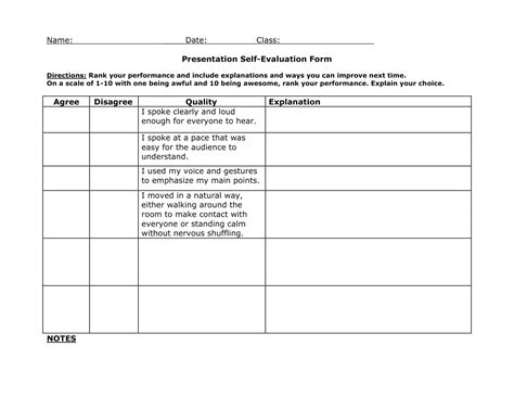 Free Printable Self Evaluation Templates [word Excel Pdf]