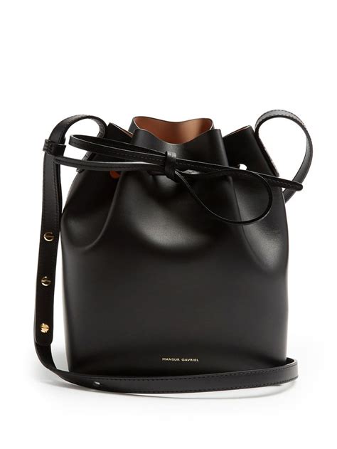 Yes Please Mansur Gavriel Mini Mini Bucket Nude Lined Leather Bag Bucket Bag Pink Leather