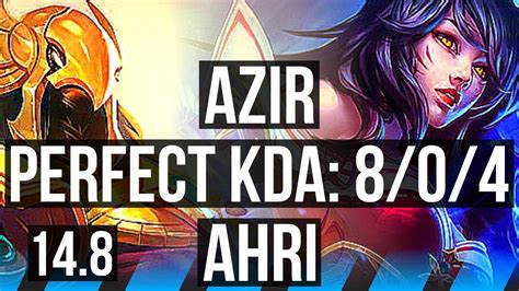 AZIR Vs AHRI MID 8 0 4 Legendary 700 Games KR Grandmaster 14