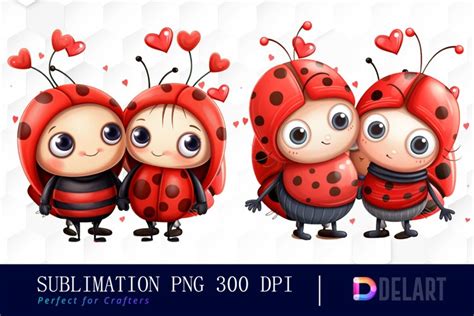 Cute Love Bug Clipart , Sublimation PNG