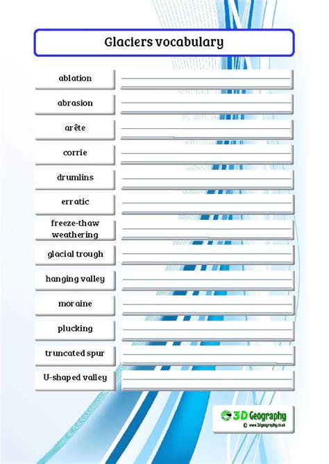 Glacier Worksheets Worksheets Library