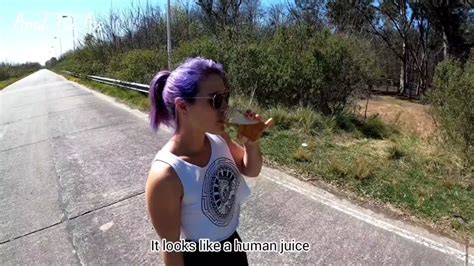 Drinking Pee On The Street Real Risky Public And Cum Swallow In Spanish Porn Feat April BigAss