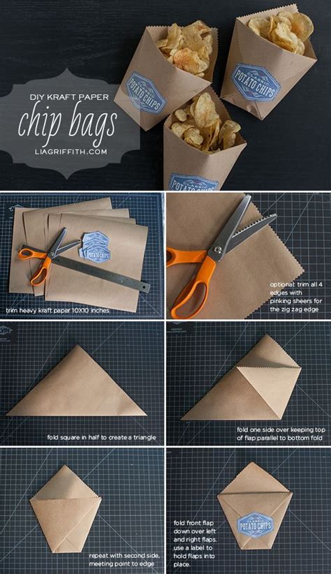 How To Make Kraft Paper Snack Bags For Your Summer Parties Papier Diy