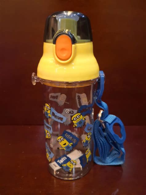 Minions Push Button Water Bottle Wstrap Skater Japan Furniture