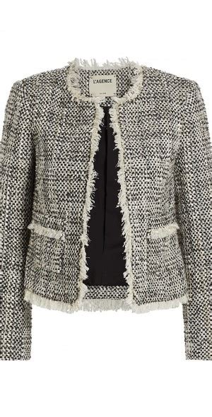 L Agence Women S Angelina Metallic Tweed Jacket