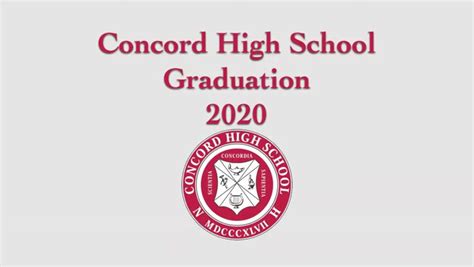 Concord High School Graduation Ceremony 2020 : ConcordTV : Free ...