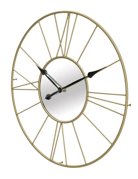 Orologio Quadrante Specchio Da Parete Scheletrato Dorato Cm Colori E