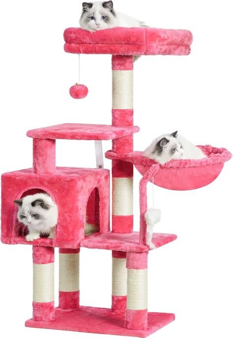 Amazon Heybly Cat Tree With Toy Cat Tower Condo For Indoor Cats