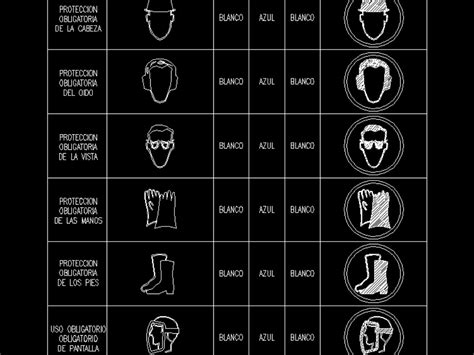 Senalizacion De Uso De Equipo De Proteccion Personal En Dwg 7097 Kb