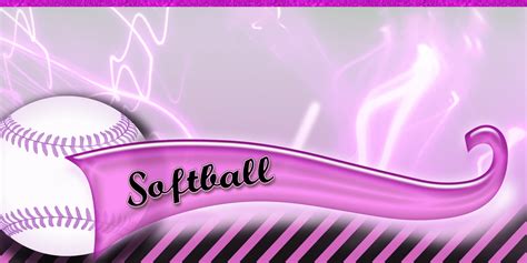 Sports Banners - Softball Pink